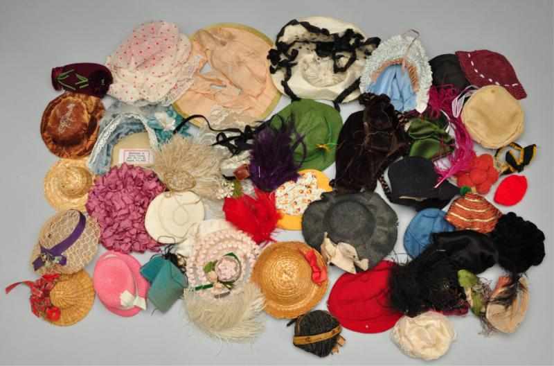 Appraisal: Lot of Doll Hats Description Most for medium to small