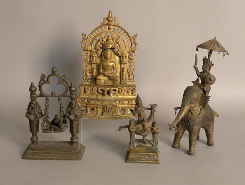 Appraisal: Four Asian bronze figures