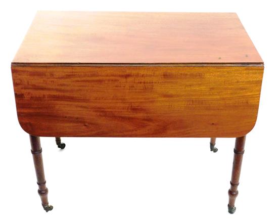 Appraisal: Mahogany Pembroke drop leaf table with single drawer on one