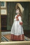 Appraisal: OOB - Victorian portrait of a young girl in a