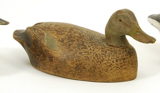 Appraisal: MALLARD HEN DECOY By Ben Schmidt Overall weather carving Original