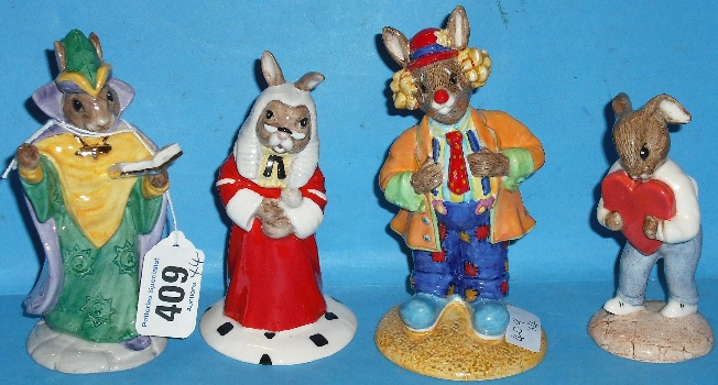 Appraisal: Royal Doulton Bunnykins Figures Judge DB Mystic DB Sweetheart DB