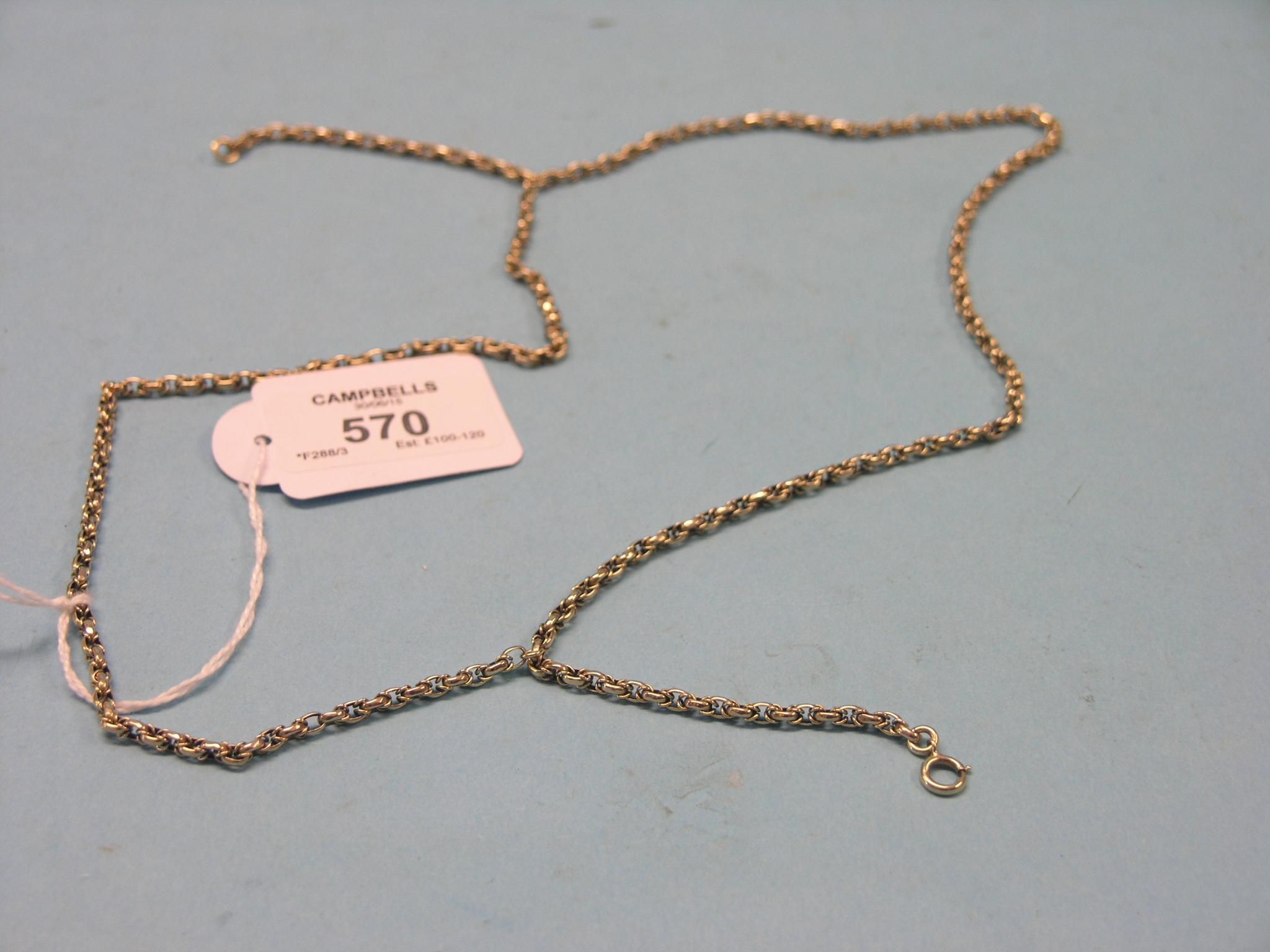 Appraisal: A ct gold link necklace grams