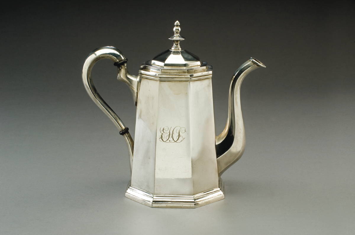 Appraisal: BOSTON MASSACHUSETTS SILVER COFFEEPOT AND COVER LOWS BALL CO CIRCA