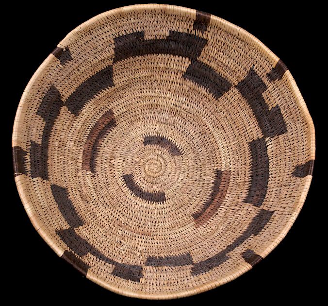 Appraisal: Hand Woven Papago Indian Basket Offered for your consideration in