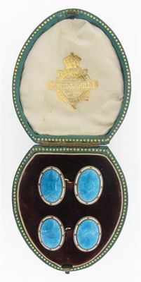 Appraisal: A pair of silver gilt cuff links by Child Child