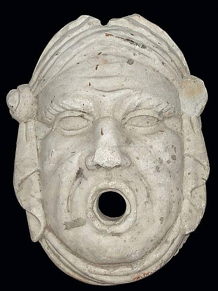 Appraisal: A Italian Renaissance marble fountain mask Genoa th century Carved