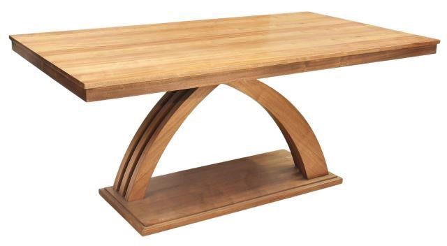 Appraisal: Contemporary dining table late th c in a walnut finish