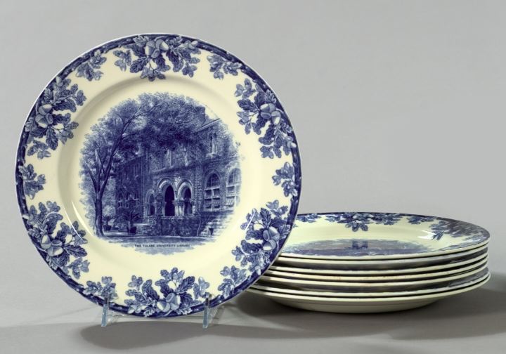 Appraisal: Set of Eight Copeland Spode Blue Transfer-Printed Ironstone Dinner Plates