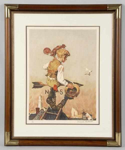 Appraisal: Under Sail Norman Rockwell Print Description Number Matted and framed