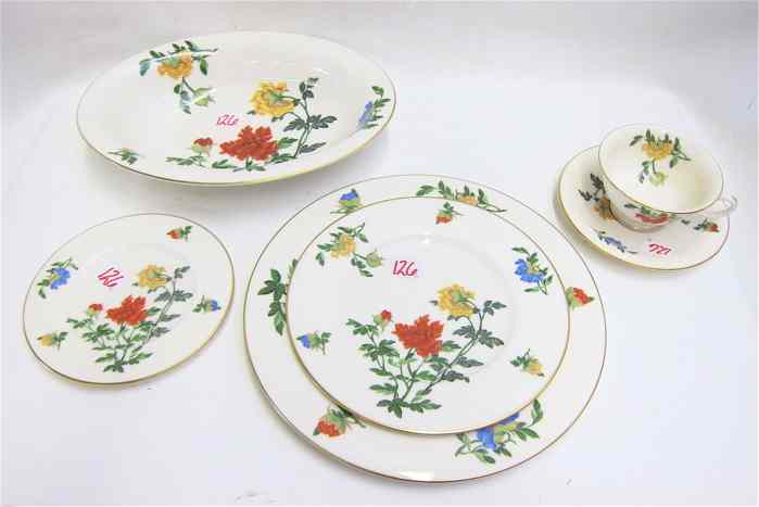 Appraisal: SIXTY PIECE CASTLETON CHINA SET in the ''Ma Lin'' pattern