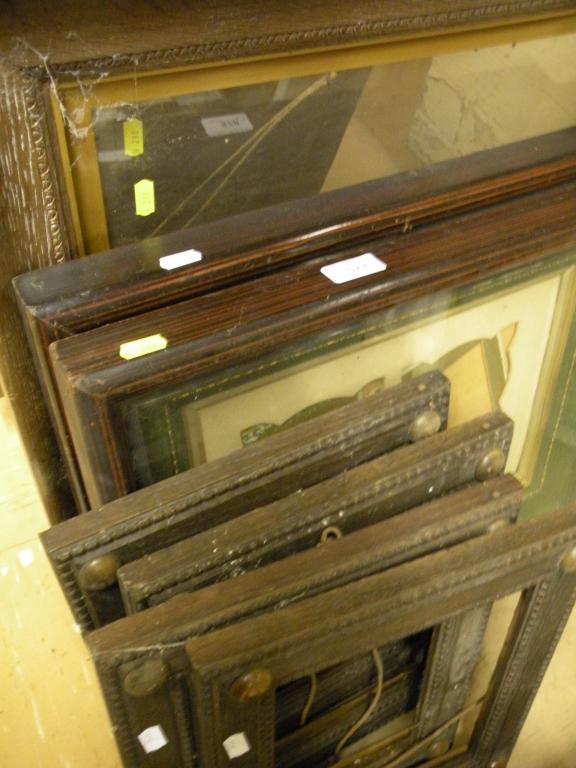 Appraisal: A pair of rosewood effect picture frames a pair of