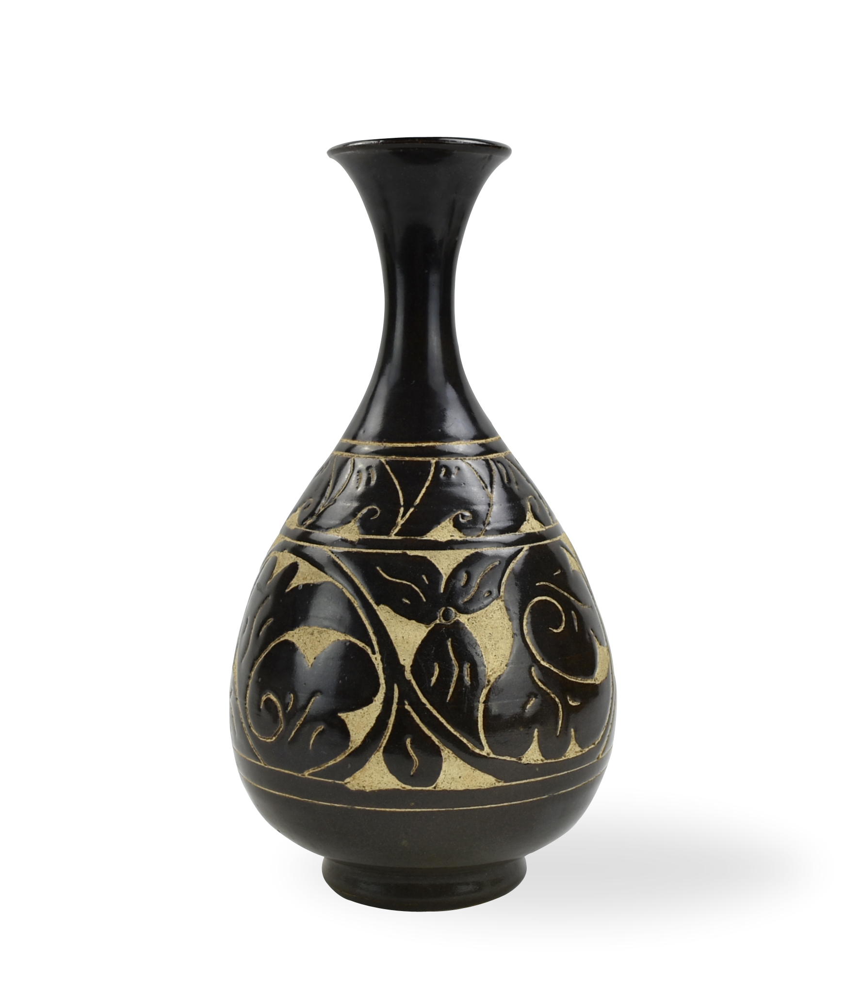 Appraisal: the vase with a pear shaped body surmounted by a