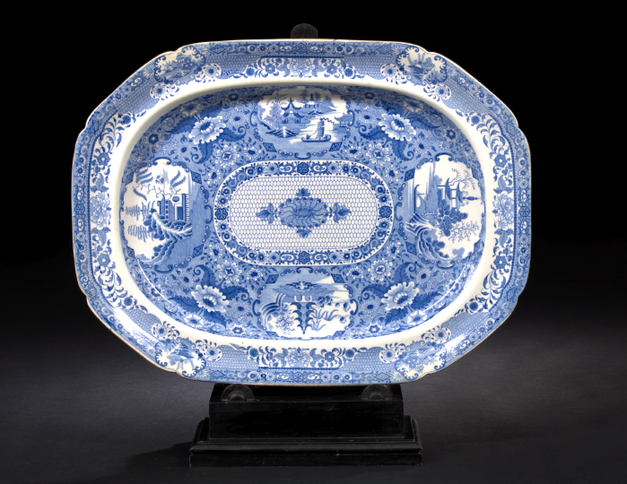 Appraisal: Good Large Spode Blue Transfer-Printed Roasted Meats Platter first quarter