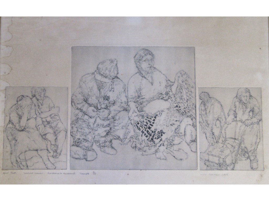 Appraisal: ANDA PATERSON RSW RGI b Suite of three etchings 'Trachled