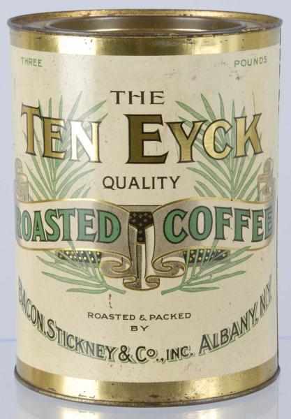 Appraisal: -lb Ten Eyck Coffee Can Description Nice early Ten Eyck