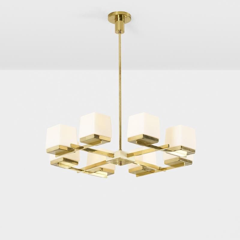 Appraisal: In the manner of Angelo Lelii chandelier In the manner