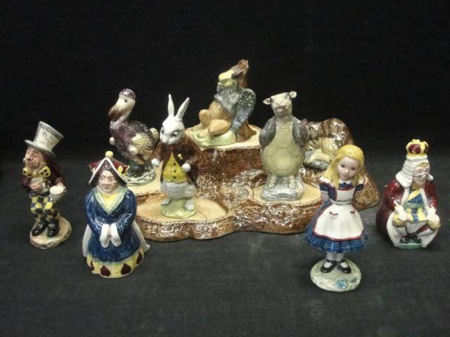 Appraisal: BESWICK Porcelain Alice in Wonderland Series figures and base From