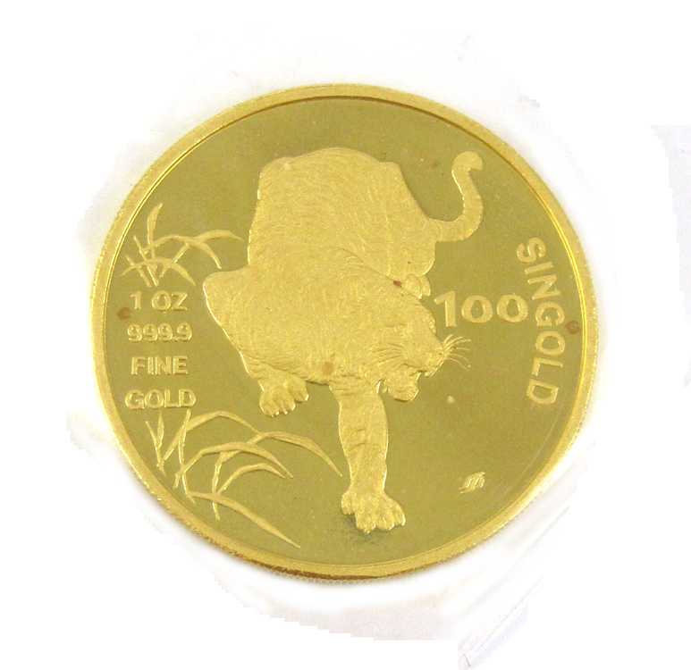 Appraisal: SINGAPORE ONE OUNCE GOLD PROOF COIN Singold denomination fine gold