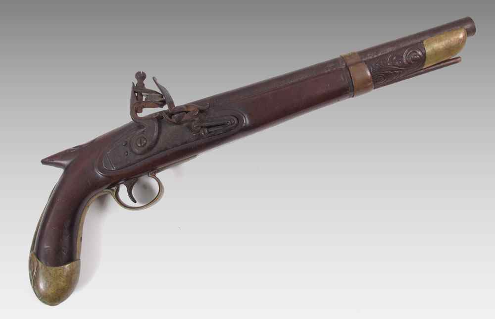 Appraisal: JOHN RIGBY IRISH FLINTLOCK PISTOL Late th century marked Rigby