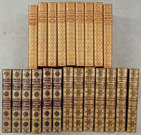 Appraisal: - Three sets of leather-bound books- vols through of Aldrich