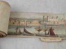 Appraisal: A printed and hand painted panorama of the river Thames