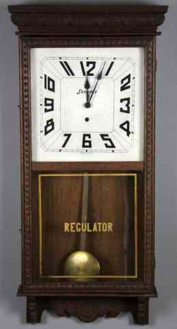 Appraisal: Regulator Sessions Wall ClockRectangular Regulator wall clock pressed wood molding