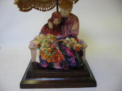 Appraisal: A ROYAL DOULTON PORCELAIN FIGURAL TABLE LAMP The Flower Sellers