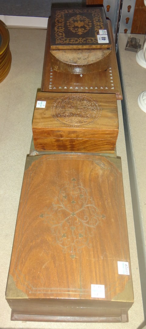 Appraisal: A quantity of various boxes including wooden onyx and sundry