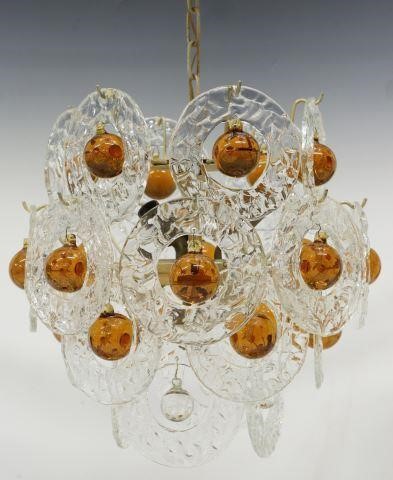 Appraisal: Italian mid-century modern four-light chandelier attributed to Vistosi c s