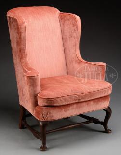 Appraisal: FINE AND RARE BOSTON QUEEN ANNE EASY CHAIR FINE AND