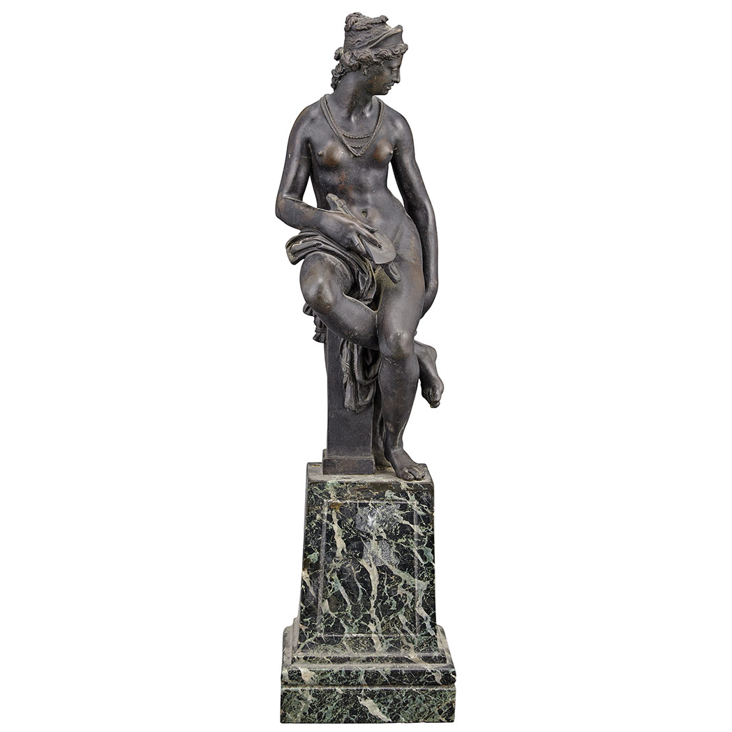 Appraisal: Unsigned Continental Bronze Figure of a Woman Late th century