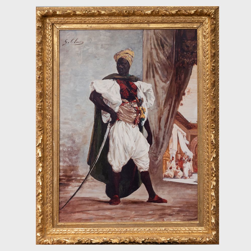 Appraisal: After Georges Clairin - Moorish Soldier Gicl e reproduction on