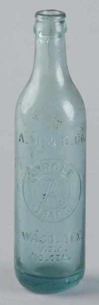 Appraisal: Circle A Brand Straight Sided Bottle Description Tiny nicks at