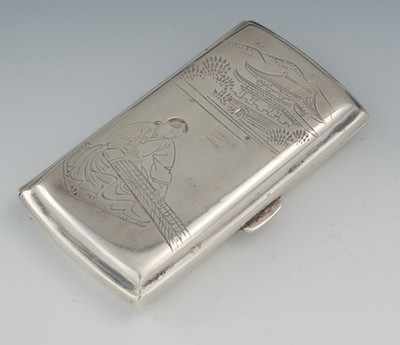 Appraisal: A Japanese Signed Sterling Silver Cigarette Case Of rectangular stepped