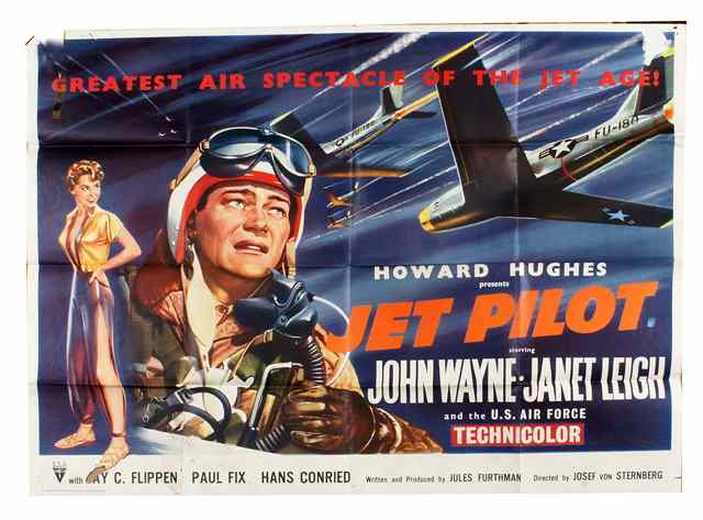 Appraisal: JET PILOT RKO drama starring John Wayne British quad x