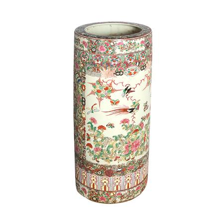 Appraisal: Chinese Famille Rose Porcelain Umbrella Stand Estimate -