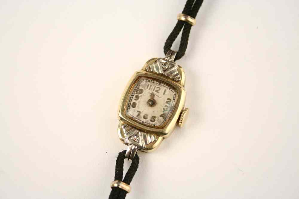 Appraisal: LADY'S WRISTWATCH - K white and yellow gold Deco watch