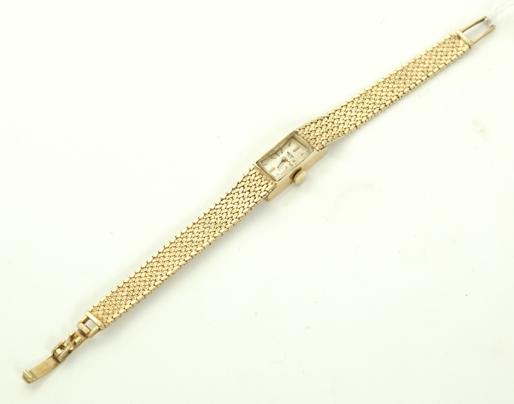 Appraisal: WYLER INCAFLEX GOLD LADIES WRISTWATCH Circa k yellow gold narrow