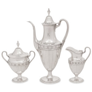 Appraisal: A Tiffany and Co Silver Three-Piece Coffee Service New York