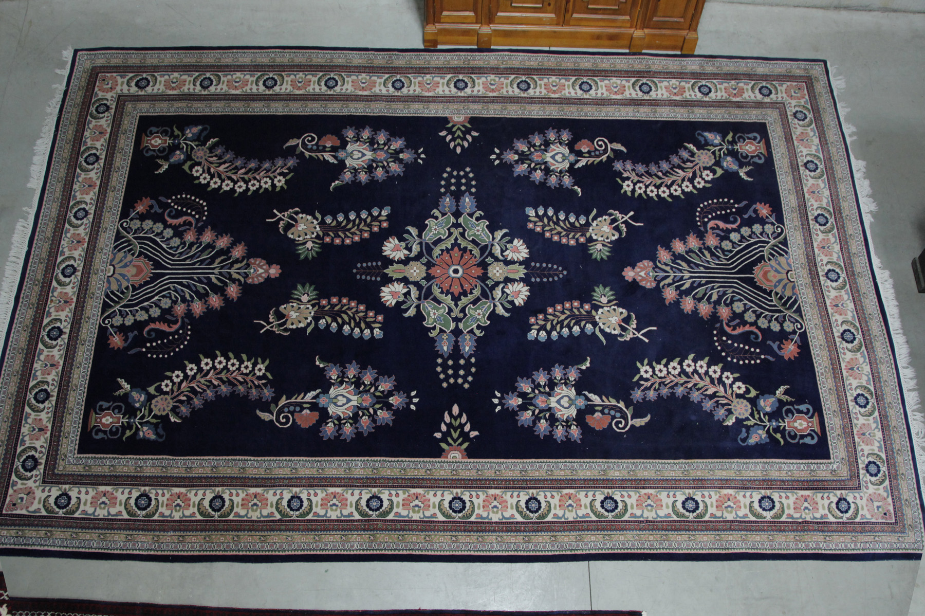 Appraisal: HANDMADE ROOM SIZE ORIENTAL RUG India th quarter- th century