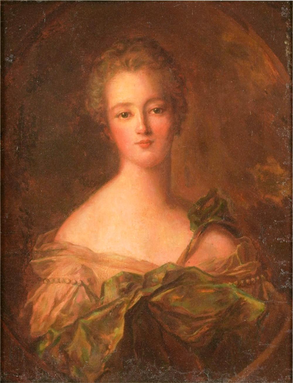 Appraisal: MANNER OF JEAN-MARC NATTIER PORTRAIT OF A LADY th century