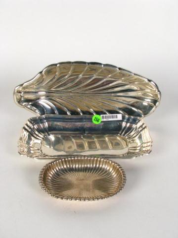 Appraisal: Three Sterling Silver Trays including a '' soap dish a