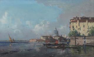 Appraisal: DUVIEUX Henri Oil on Canvas View of Venice Signed lower