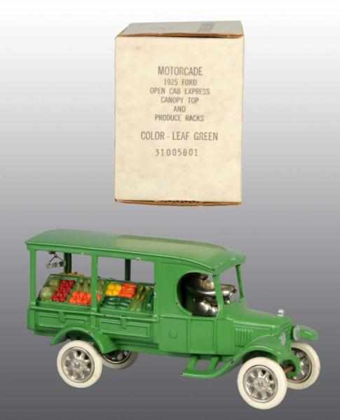 Appraisal: Contemporary Cast Iron Huckster Produce Truck Toy Description Circa s