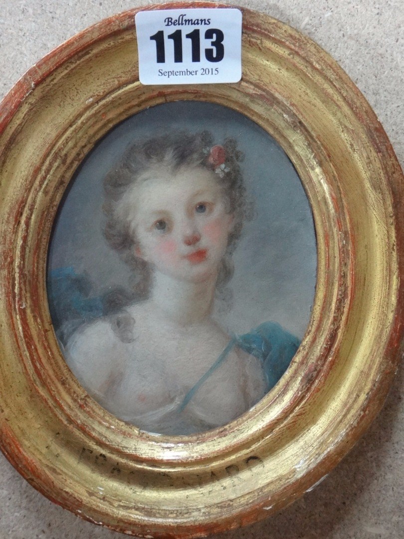 Appraisal: French School th century Portrait of a lady oil on