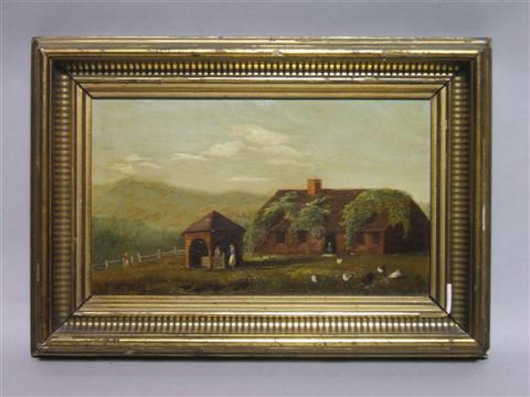 Appraisal: E RODMAN AMERICAN TH CENTURY AMERICAN HOMESTEAD SCENE Oil on