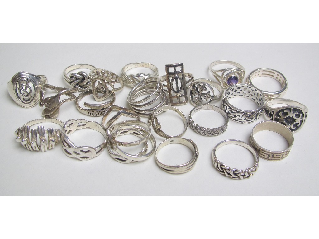 Appraisal: Twenty four silver dress rings