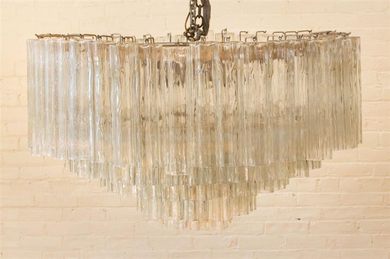 Appraisal: Doria Leuchten Large Molded Glass Chandelier x in diam Estimate