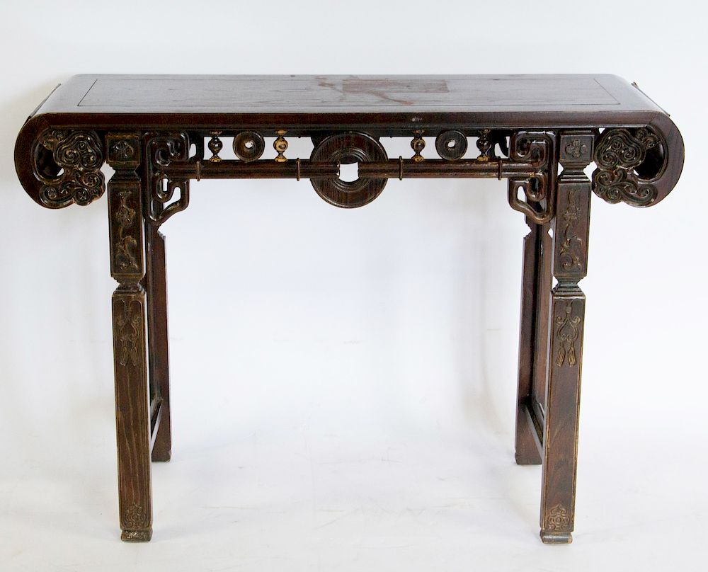 Appraisal: Chinese Republic Style Altar Table Modern A single panel top